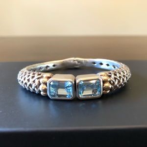 💎 Samuel B. Blue Topaz 925 SS 14K Bracelet